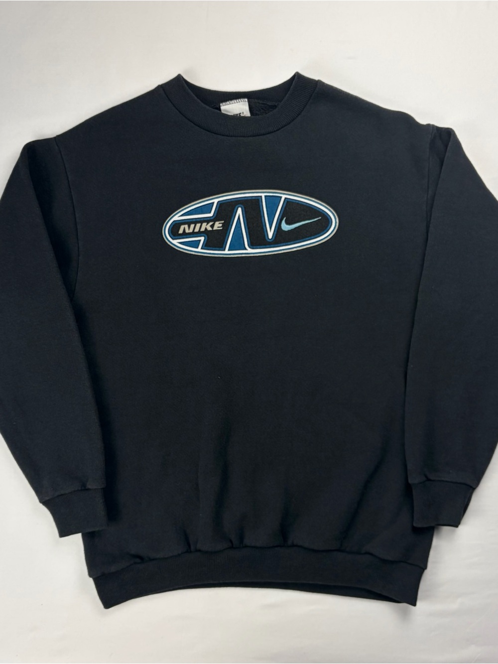 Vintage 90s Nike Oval N Logo Made in USA Crewneck Sweatshirt Youth L